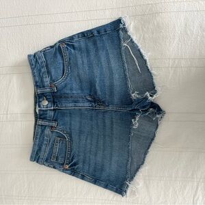 H&M Blue Frayed Jean Shorts